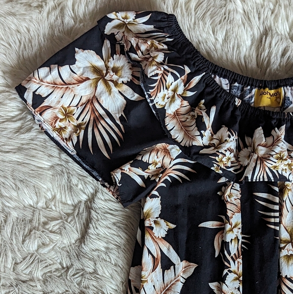 EUC Aloha Moi Hawaiian Tropical Cotton Midi Dress - Picture 4 of 13